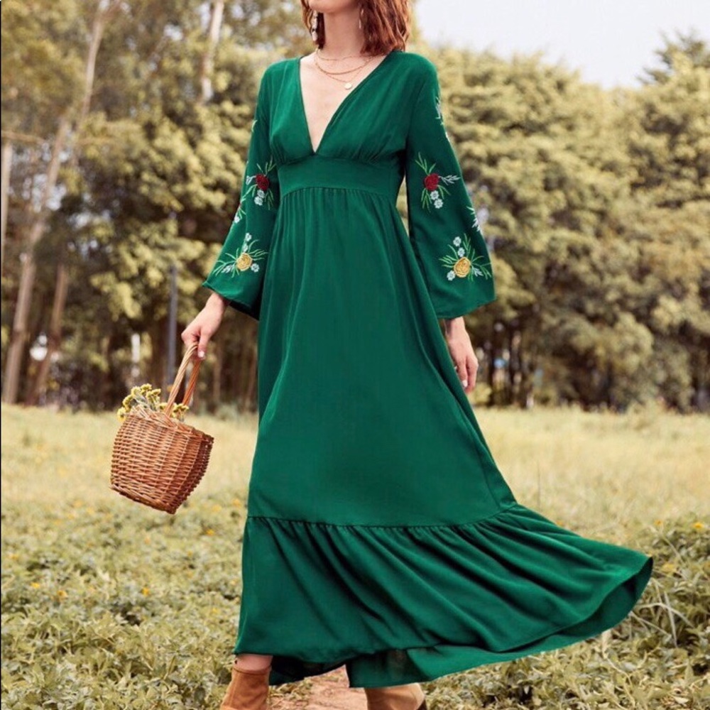 Shein floral prairie dress